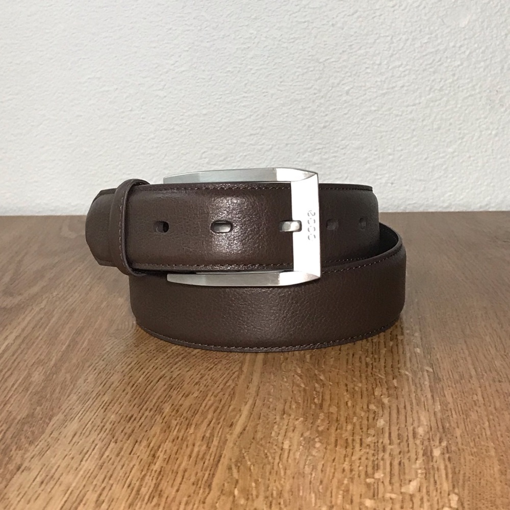 Ecco Dark Brown Formal Belt Sz 80cm/ 32in